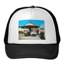 Coney Island Carousel 1890s Magic Lantern Slide Mesh Hats