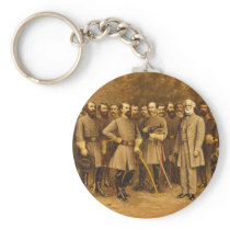 Confederate General Robert E. Lee and his Generals Key Chain