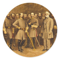 Confederate General Robert E. Lee and his Generals Stickers