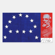 Confederate General Robert E. Lee Rectangle Sticker
