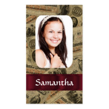 Confederate money photo template business card templates