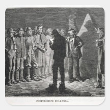 Confederate Roll-call Square Stickers