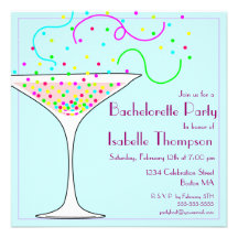 Confetti Bachelorette Party Invitation