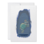 Confident armadillo leaping fun cute unique art invitations