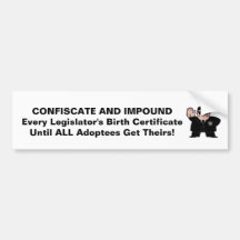 Confiscate Bumper Stickers