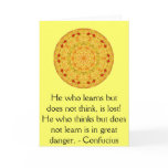 Confucius Quote  -  wearable wisdom cards
