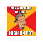 Confucius Say High On Pot Postcard