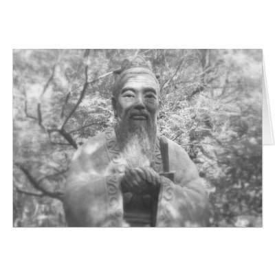 Confucius Statue Card by bobbeaux