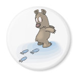Confused Bear Fridge Magnets