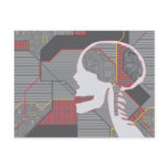 confused heart logicskull postcards