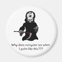 Confused Reaper... Fridge Magnet