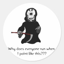 Confused Reaper... Round Sticker