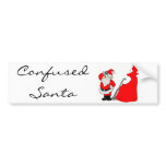 confused Santa bumper stickers