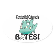 Congenital Cataracts BITES Oval Stickers