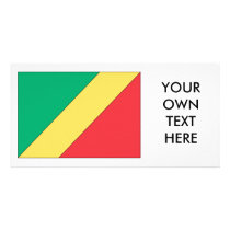 Congo 2 Flag Personalized Photo Card