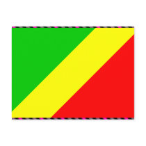Congo Brazzaville Flag Post Card
