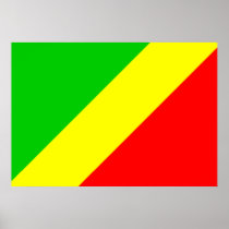 Congo Brazzaville Flag Print