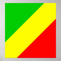 Congo Brazzaville High quality Flag Posters