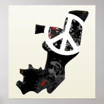 Congo Brazzaville Trendy Peace Sign with Congolese Posters