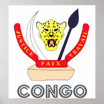 Congo Coat of Arms Poster