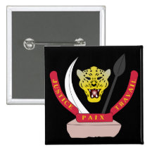 congo democractic emblem pinback buttons
