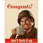 Congrats don't fuck it up photo sculptures