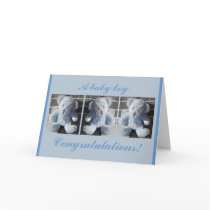 Congratulations!, A baby boy Greeting Cards