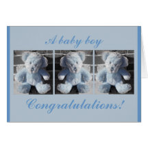 Congratulations!, A baby boy Greeting Cards
