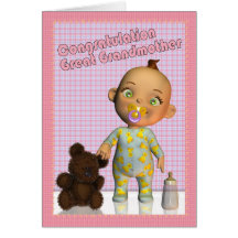 congratulations becoming a Great Grandmother Greeting Card