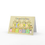 Congratulations Birth Of Quads Greeting Card