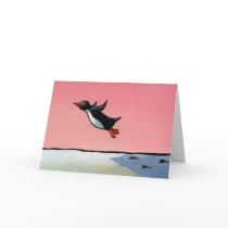 Congratulations card penguin art Eternal Optimist