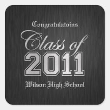 Congratulations Class of 2011 Stickers (silver)