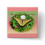 Congratulations Debut Swallowtail Butterfly Items buttons