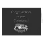 Congratulations Engagement Rings Art cards