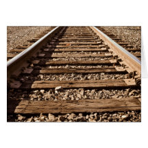 Congratulations for Staying on Railroad Track Greeting Card