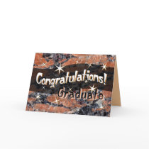 Congratulations Graduate Orange and Black Cards