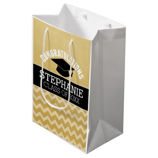 Congratulations Graduate Personalised Graduation Medium Gift Bag Zazzle