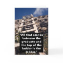 Congratulations Graduation Card w Ladder Quote