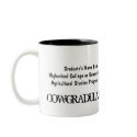 Congratulations Graduation Funny Cow in Cap mugs