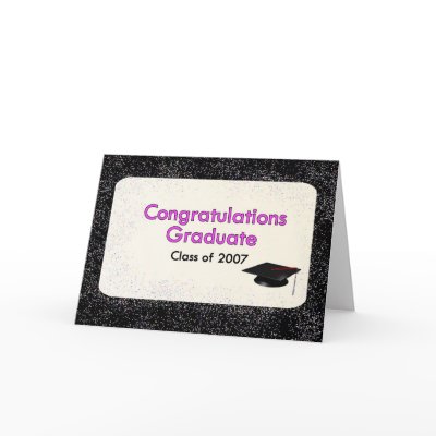 Congratulations Greaduate Class of 2007 Pink Card by dndartstudio