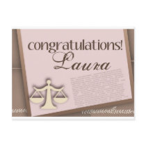 Congratulations Law School Graduate Postcards