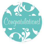 Congratulations Leaf Flourish Envelope Seal