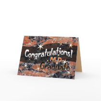 Congratulations M.D. Graduate Orange and Black Cards