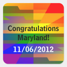 "Congratulations Maryland 11/06/2012" Stickers