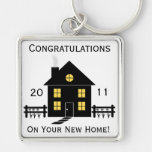 Congratulations New Home House Key Chain