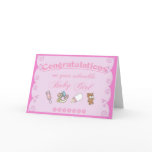 Congratulations on Baby Girl/Pink Card