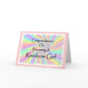 Congratulations On Becoming A Rainbow Girl cards