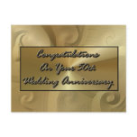 Congratulations On Your 50th Wedding Anniversary Post Cards