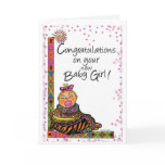 Congratulations on your baby girl (white baby) card
