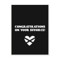 Congratulations on Your Divorce Postcard